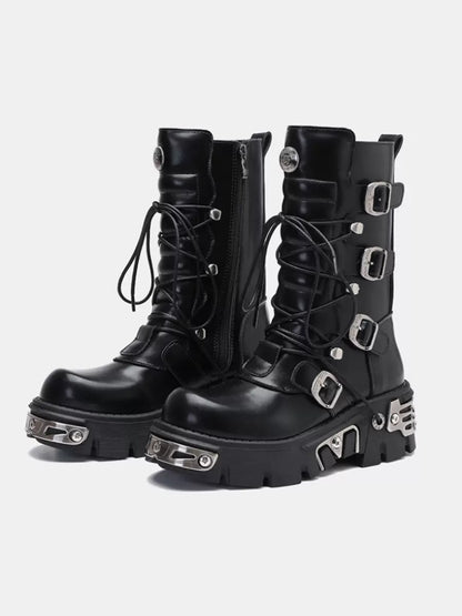 Platform Punk Metal Rock Boots Retro