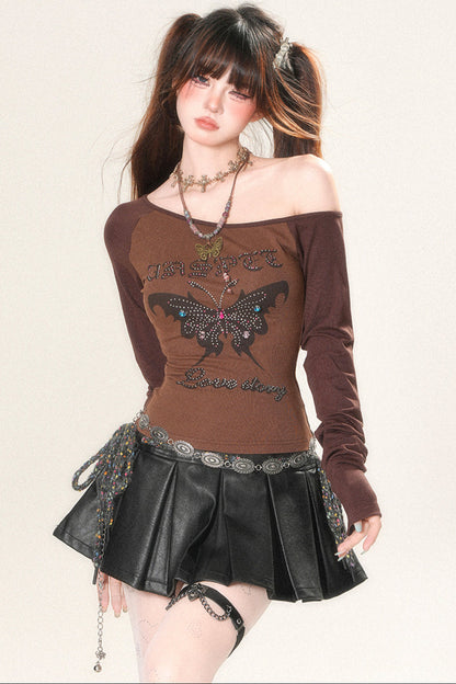 Shoulder Western Sexy Top Slouchy One
