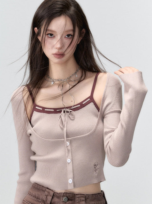 Suspender Knit + French Little Cardigan