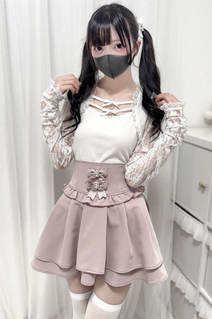 Lace Sheer Top Open Collar Reservations