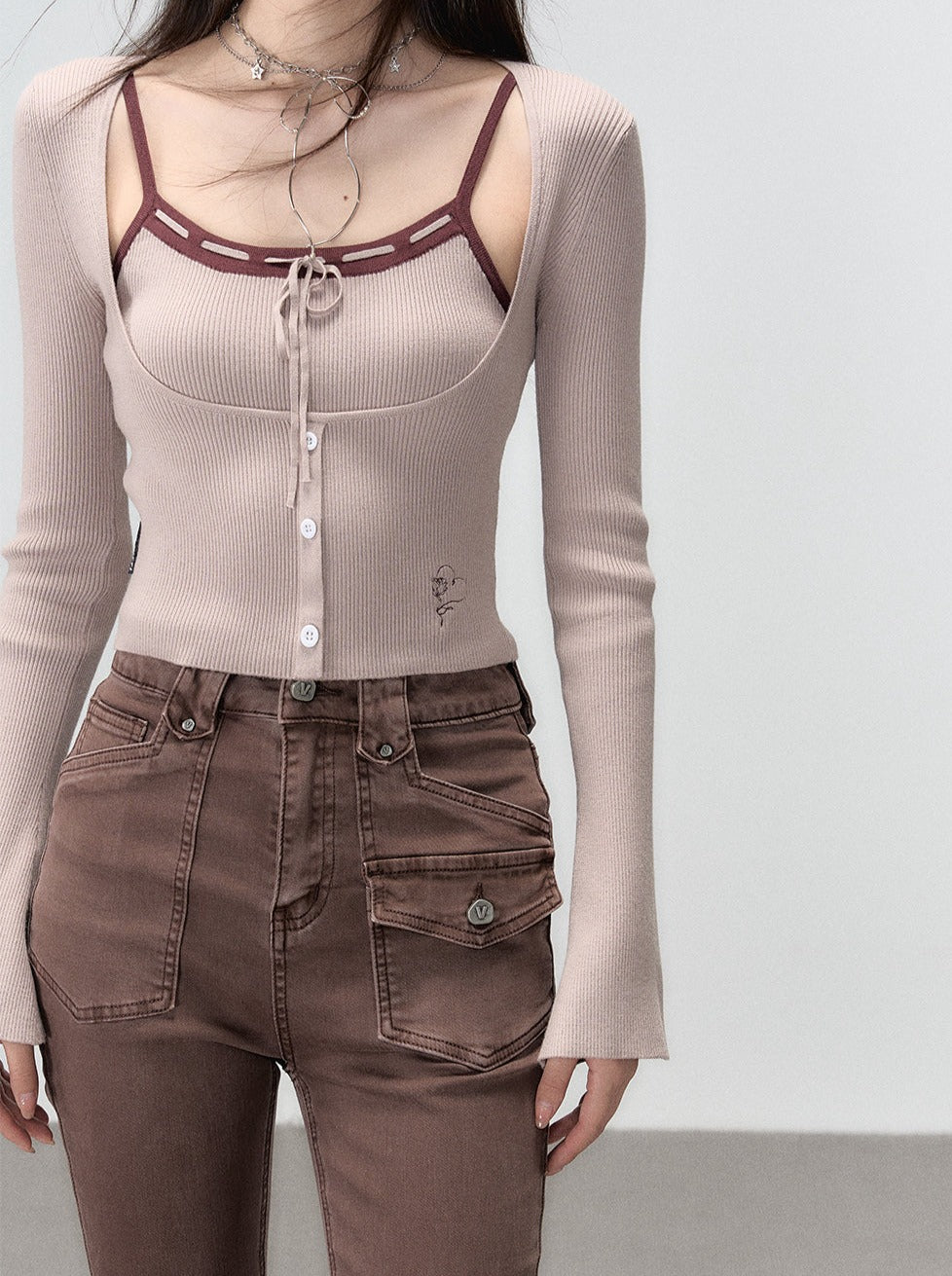 Suspender Knit + French Little Cardigan