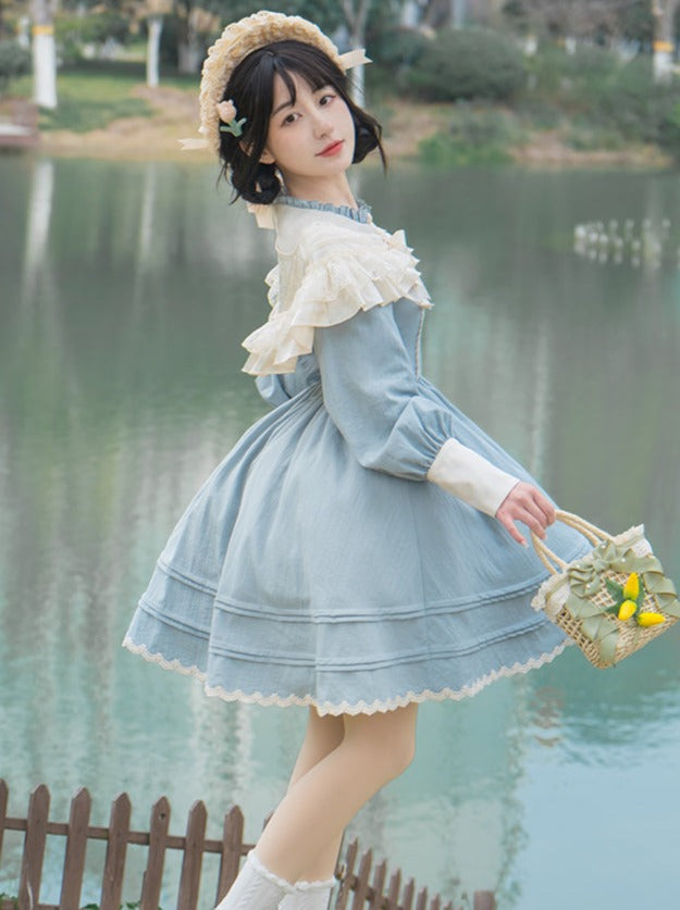 Lolita + Cover Cla Skirt Flower Dress Elegant Elegant