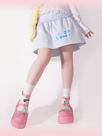 Platform Rivet Punk Bone Millennium Shoes