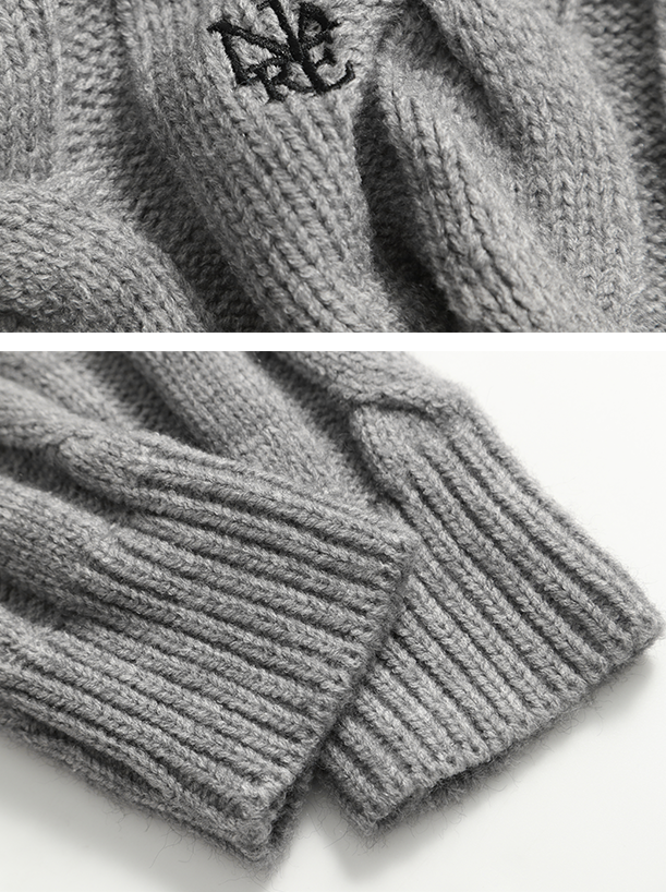 Twist American Short Hole Knit Preppy