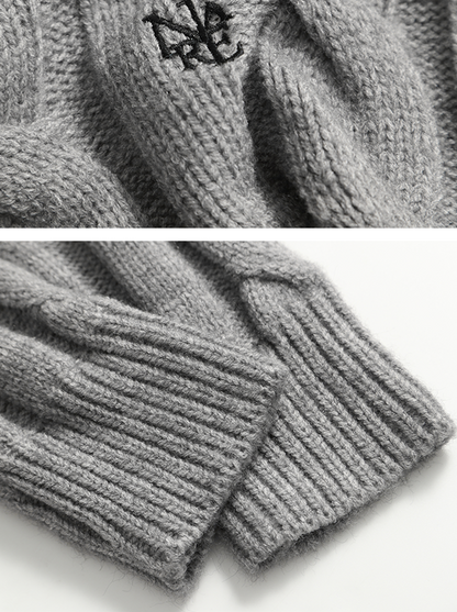 Twist American Short Hole Knit Preppy