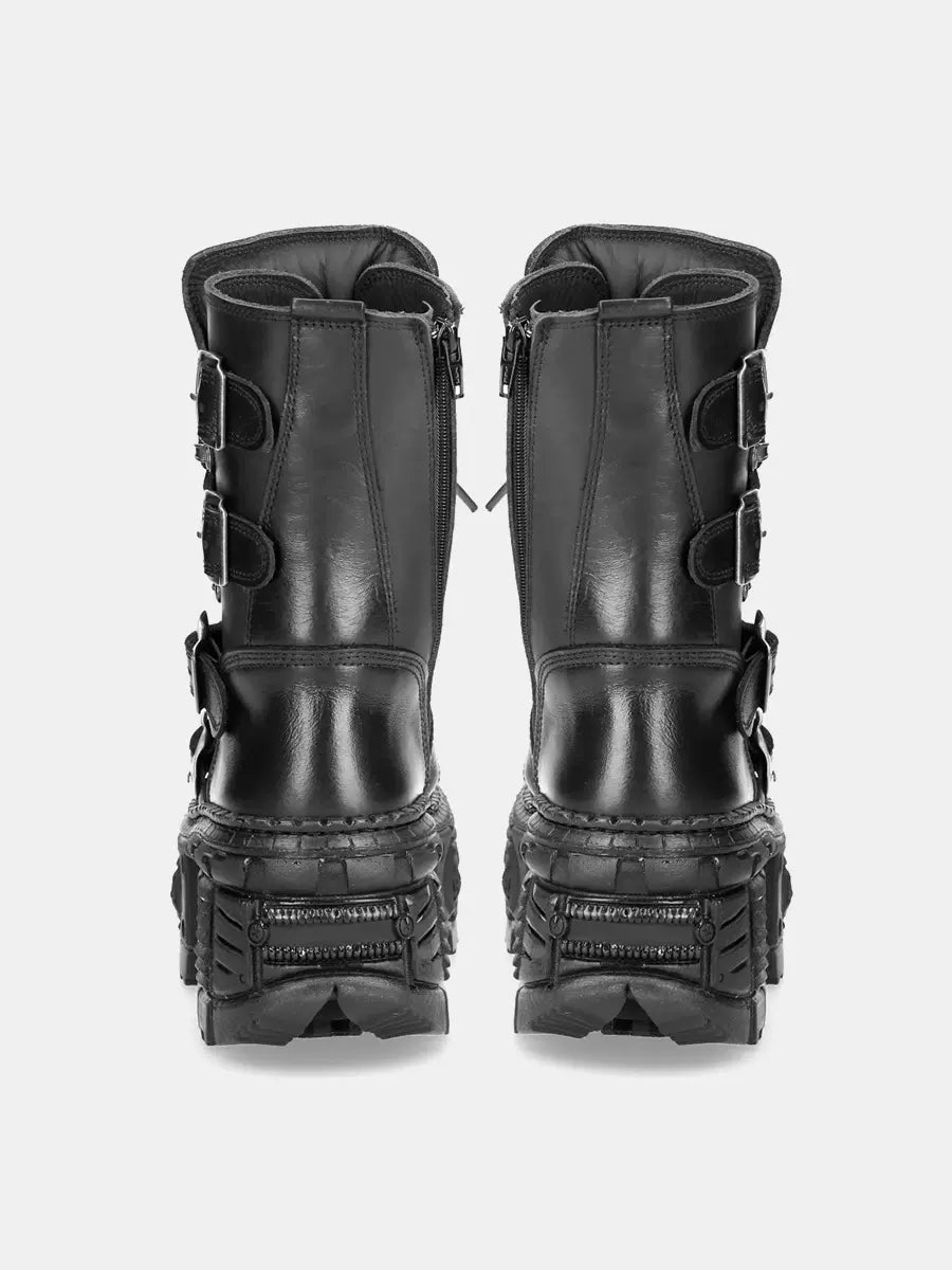 Sole Style Power Boots Metal Half Street Punk Dark