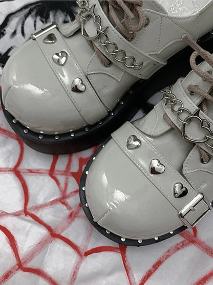 Punk Lolita Platform Toe Devil Shoes Gothic Round Trap