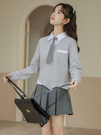 Hauts universitaires asymétriques style rétro décontracté