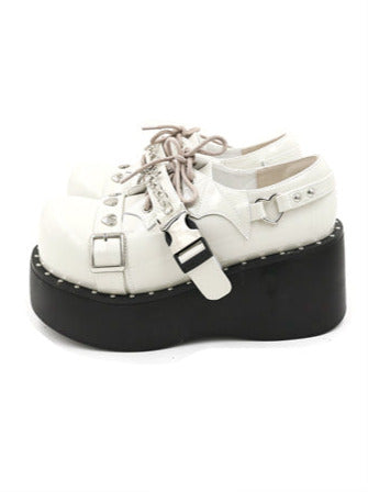 Punk Lolita Platform Toe Devil Shoes Gothic Round Trap