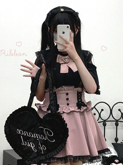 Race Shear Shoulder Cape Mine Ribbon Shirt