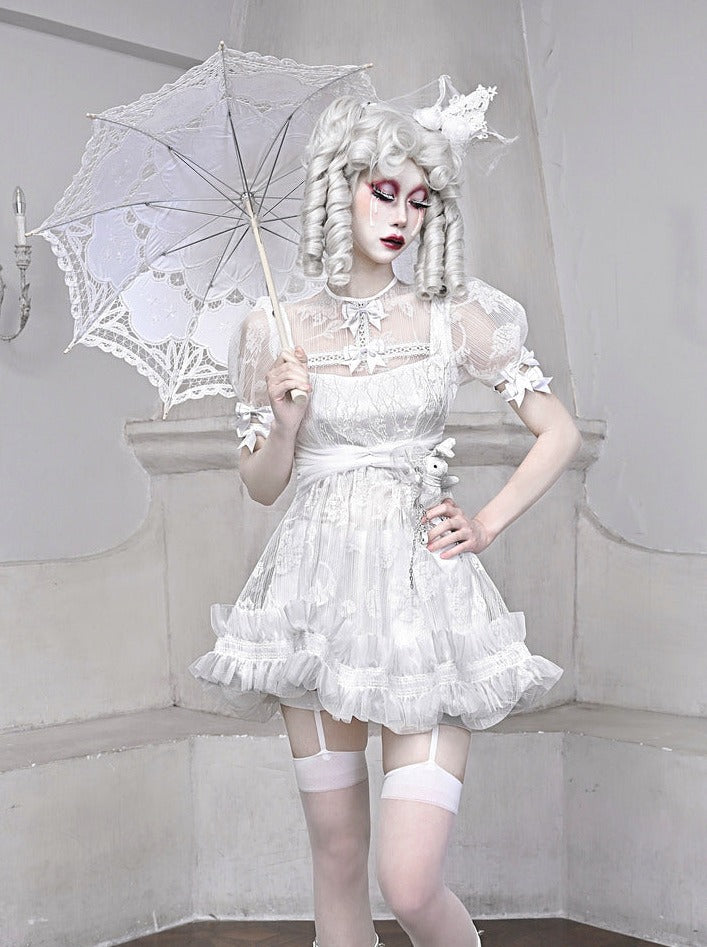 White Pants Lace Dress Pure Inner