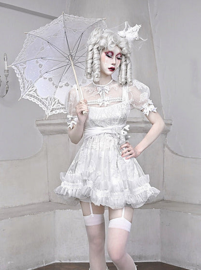 White Pants Lace Dress Pure Inner