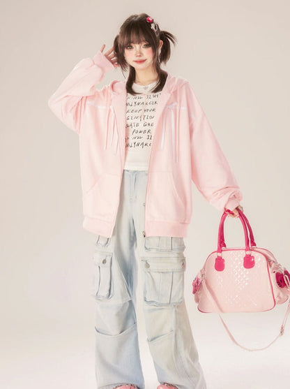 Cargo Denim Blue  Pants Light