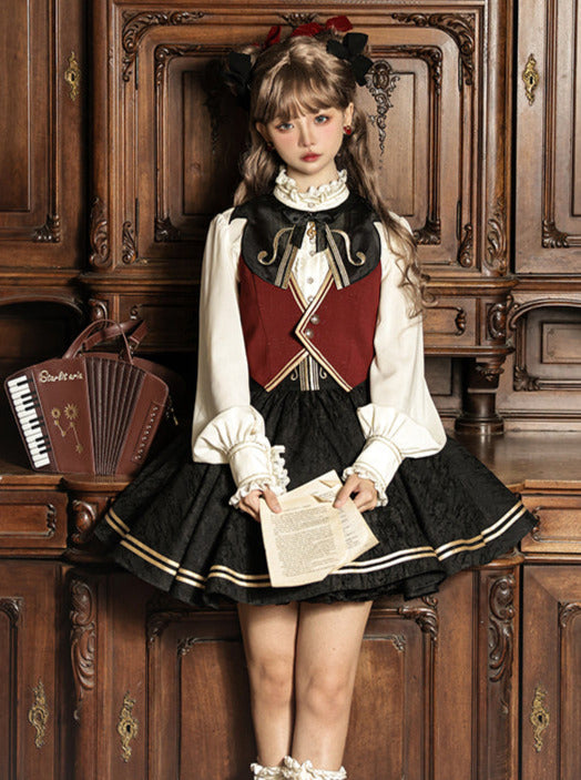 Jacquard Embroidered Classic Conductor Shirt Skirt Setup