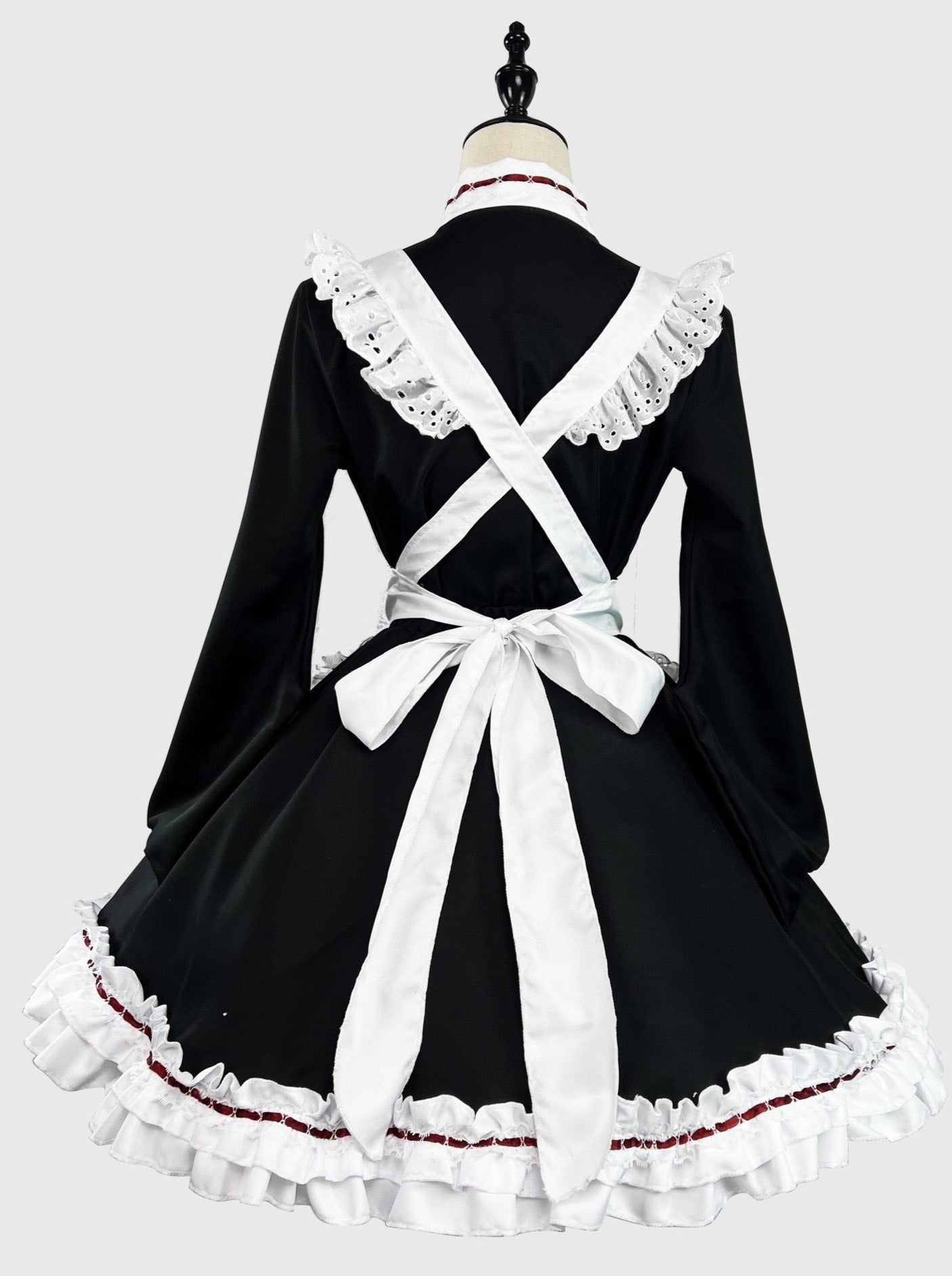 Dress Monochrome Maid Frilled