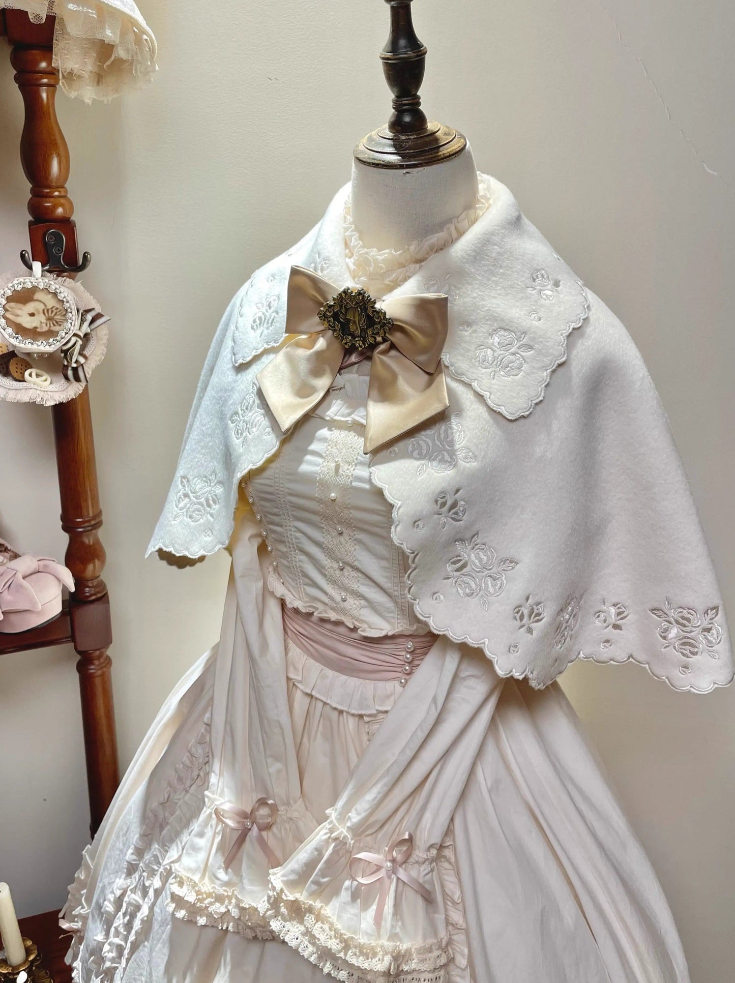 Lolita Cape Dry Doll Antique Embroy Cape