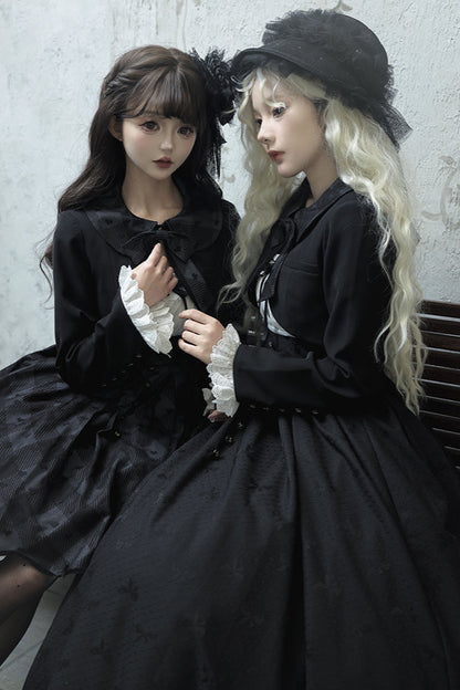 Princess Black Jumperskirt Lolita Top Lady + Cropped Silent