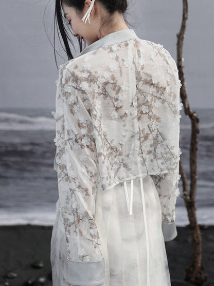 Jacquard Print Jacke Kurz Leicht Locker China