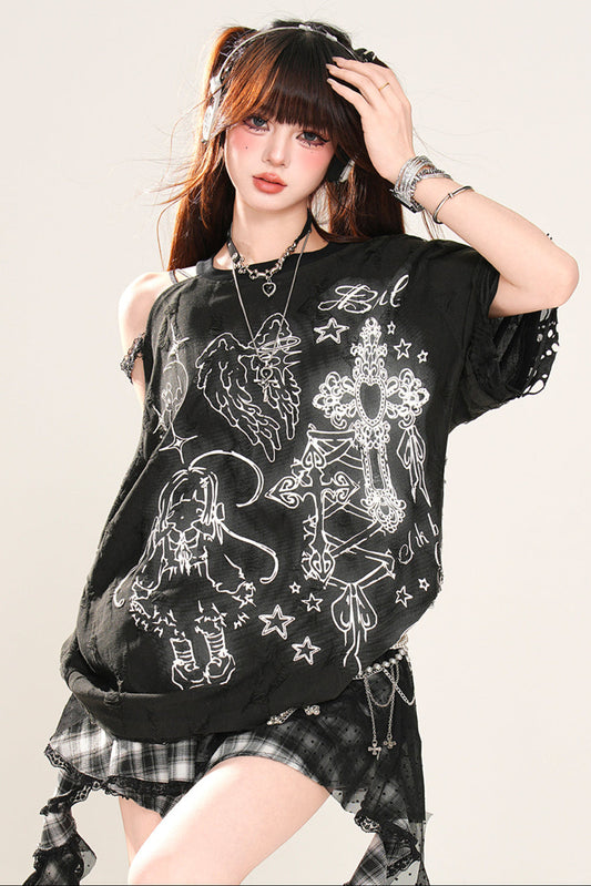 Lazy Dark Mine T-Shirt Loose
