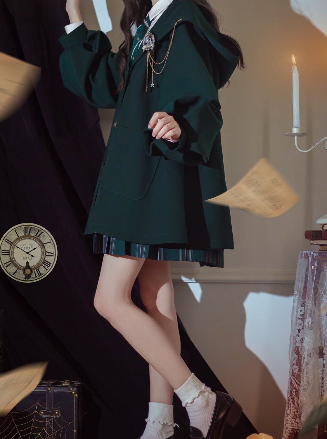 Jacket Cloak Retro Magic + College Brooch College