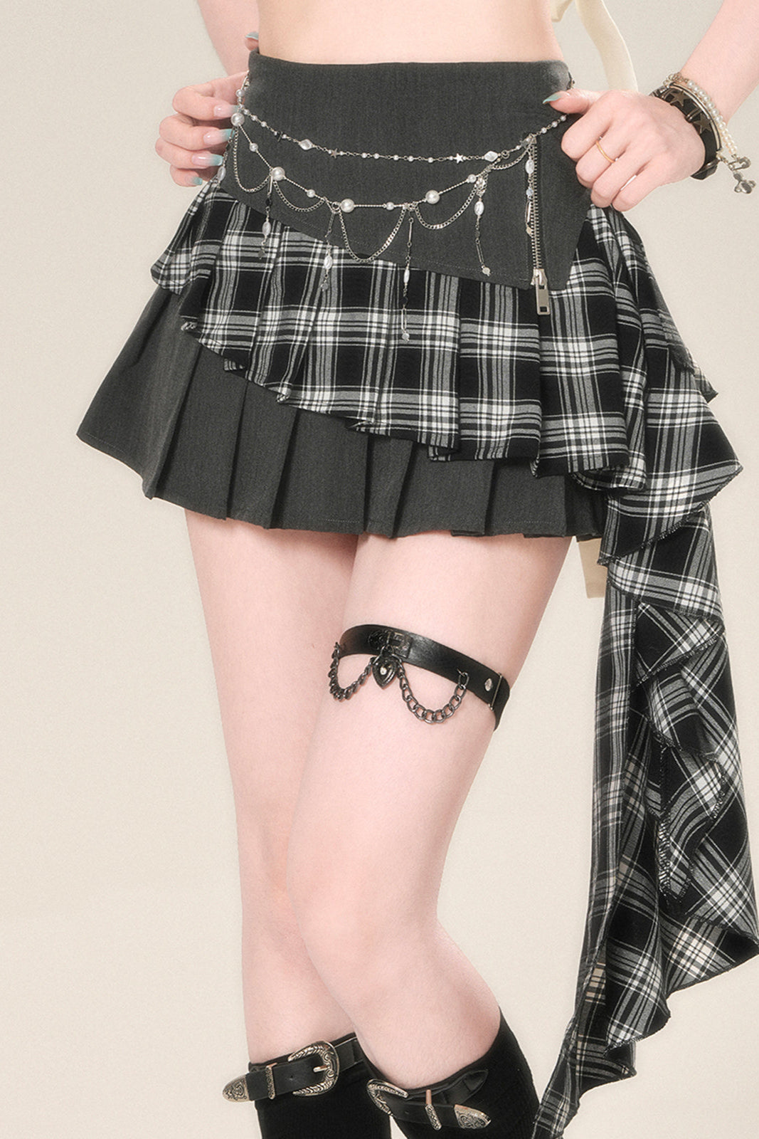 A-line American Miniskirt Check
