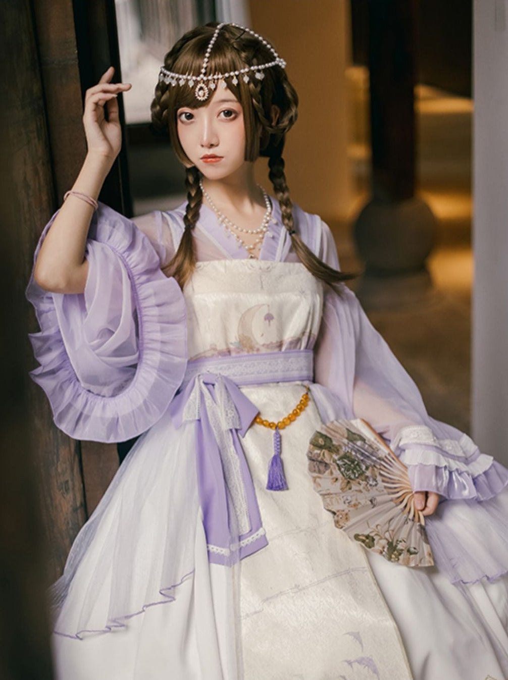 Ensemble Lolita Night Crescent Moon Robe suspendue