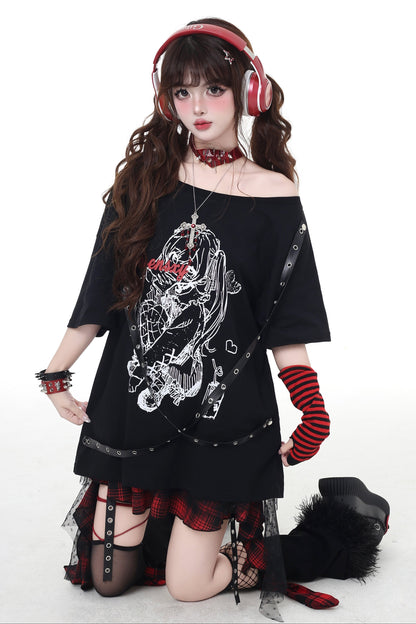 T-Shirt Girl Crazy Rock