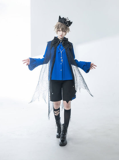 Élégant ensemble prince-cravate, nœud papillon et chemise demi-pantalon
