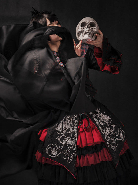 China Lolly Tago Gothic Cape + Long Jacket + Camisole + Skirt + West Band