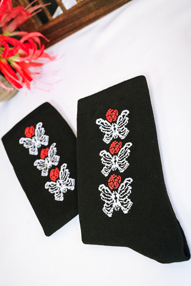 Retro Medium Butterfly Bloom Socks