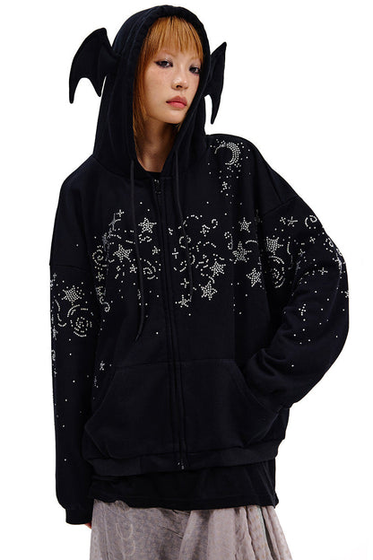 Hoodie Starry Sweatshirt Diamond