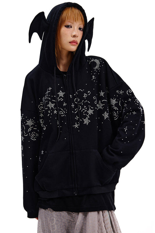 Hoodie Starry Sweatshirt Diamond