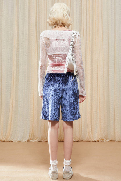 Lace Cardigan Short Sheer Ultra