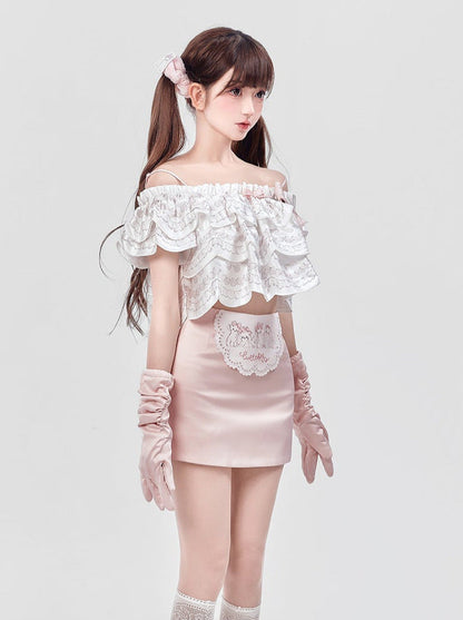 ロリータ クリーム マルチーズ ヒップ スカート