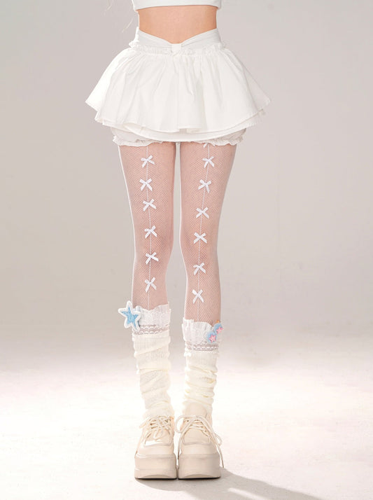 Girly White Skirt Sweet Shorts
