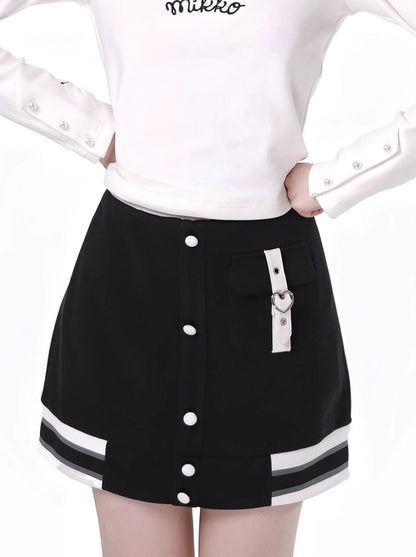 Starley Sea La Color Eradry Baseball Jacket Skirt Suit