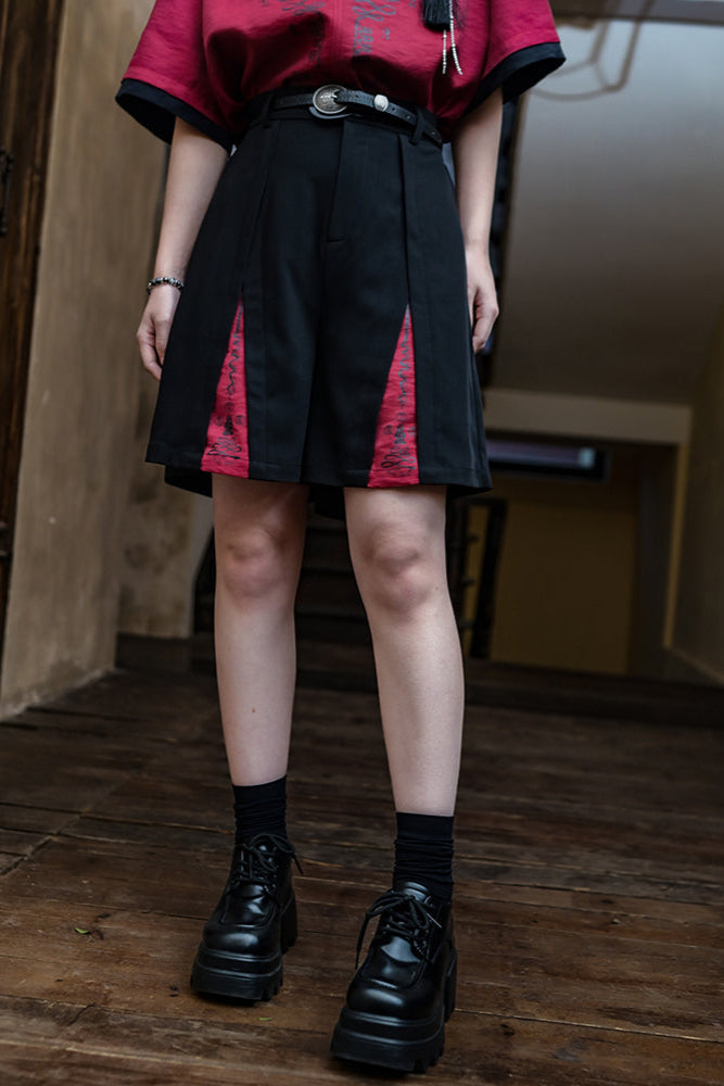 Pants Dark High Waist China Half
