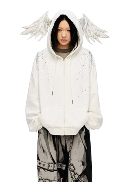 Angel Hoodie Starburst Sweatshirt