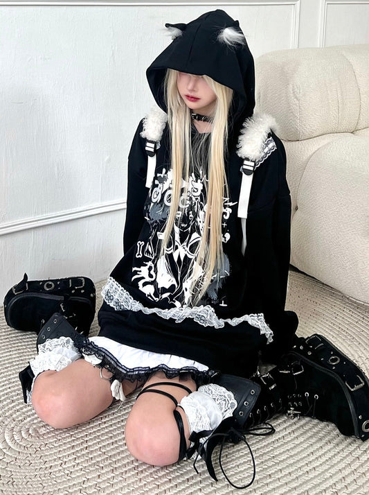 Sweat à capuche Catgirl Over Hooded