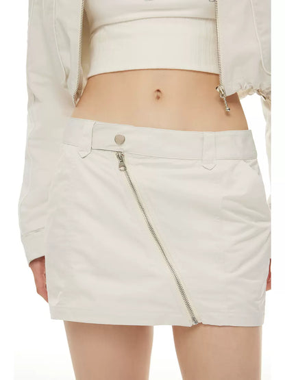 Jacke Rock Taille Weiß Low Mode