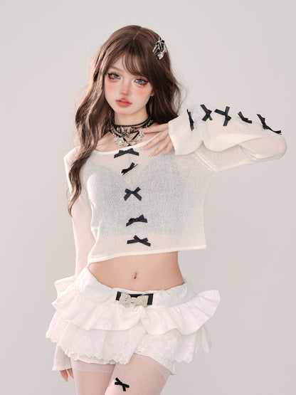 Triple Sheer Tops Ribbon