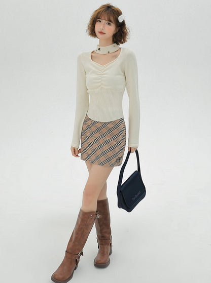 Slim Square Top Design Waist Neck Halter