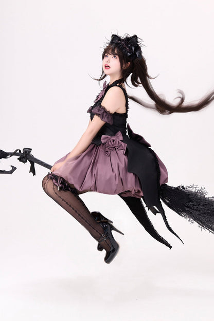Cute Witch Little Dress Lolita Dark Cat Magical