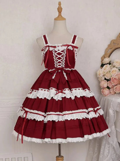 Suspender Dress Design Lace-up