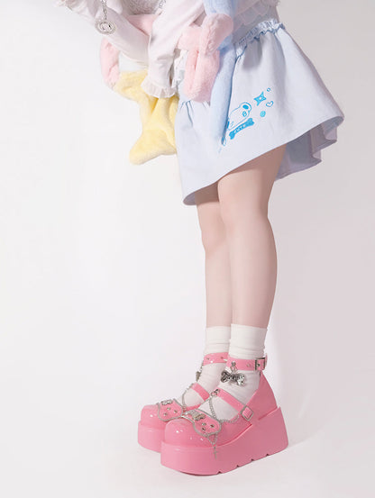 Platform Rivet Punk Bone Millennium Shoes