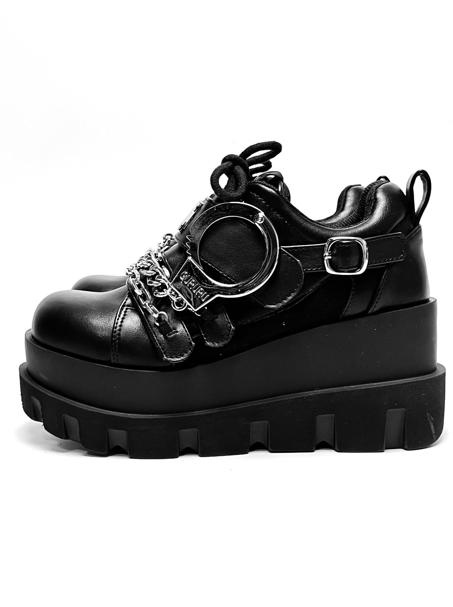 Shoes Cuff Hand Platform Metal Dark