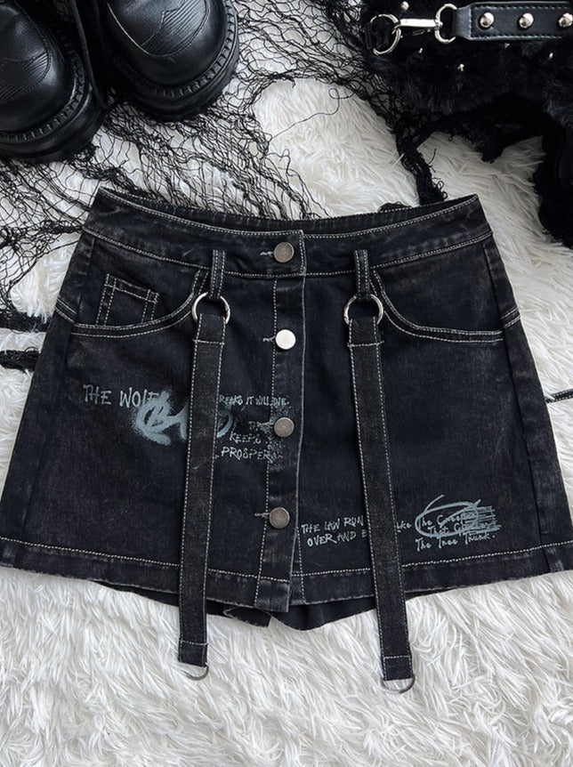 Pants Short Rock American Skirt Denim