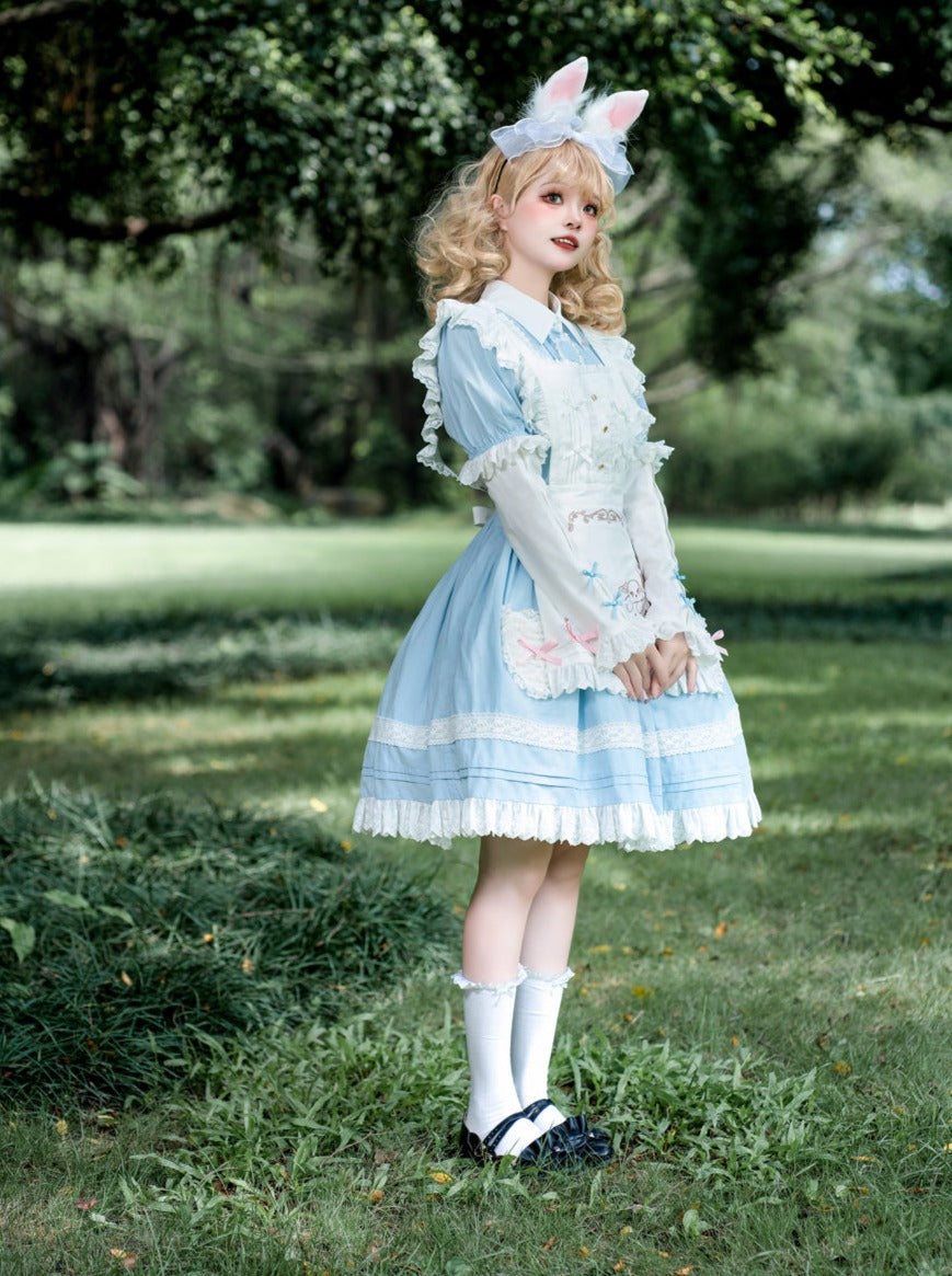 Six robes Lolita, tablier, doux