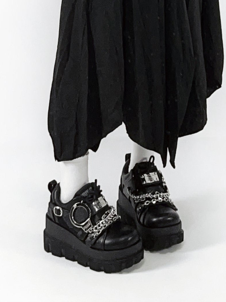 Shoes Cuff Hand Platform Metal Dark