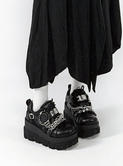 Shoes Cuff Hand Platform Metal Dark